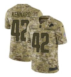 Men's Nike Detroit Lions #42 Devon Kennard Limited Camo 2018 Salute to Service NFL Jersey