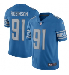 Youth Nike Detroit Lions #91 A'Shawn Robinson Elite Light Blue Team Color NFL Jersey