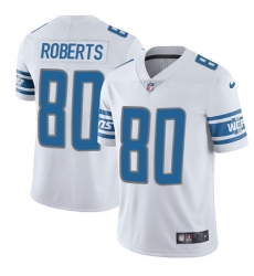 Men's Nike Detroit Lions #80 Michael Roberts Elite White NFL Jersey