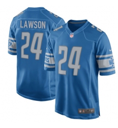 Men's Nike Detroit Lions #24 Nevin Lawson Game Light Blue Team Color NFL Jersey