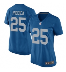 Women's Nike Detroit Lions #25 Theo Riddick Game Blue Alternate NFL Jersey