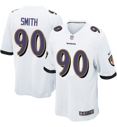 Men's Nike Baltimore Ravens #90 Za'Darius Smith Game White NFL Jersey