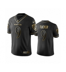 Men's Baltimore Ravens #9 Justin Tucker Limited Black Golden Edition Football Jersey Men's Baltimore Ravens #9 Justin Tucker Limited Black Golden Edition Football Jersey