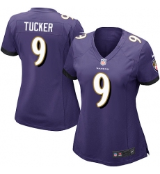 Women's Nike Baltimore Ravens #9 Justin Tucker Game Purple Team Color NFL Jersey Women's Nike Baltimore Ravens #9 Justin Tucker Game Purple Team Color NFL Jersey