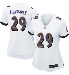 Women's Nike Baltimore Ravens #29 Marlon Humphrey Game White NFL Jersey