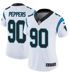 Women's Nike Carolina Panthers #90 Julius Peppers Elite White NFL Jersey