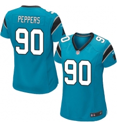 Women's Nike Carolina Panthers #90 Julius Peppers Game Blue Alternate NFL Jersey