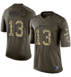 Men's Nike Chicago Bears #13 Kendall Wright Elite Green Salute to Service NFL Jersey