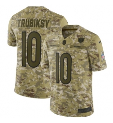 Men's Nike Chicago Bears #10 Mitchell Trubisky Limited Camo 2018 Salute to Service NFL Jersey