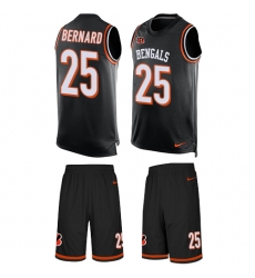Men's Nike Cincinnati Bengals #25 Giovani Bernard Limited Black Tank Top Suit NFL Jersey