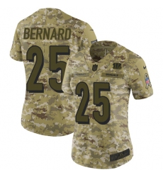 Women's Nike Cincinnati Bengals #25 Giovani Bernard Limited Camo 2018 Salute to Service NFL Jersey