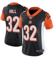 Women's Nike Cincinnati Bengals #32 Jeremy Hill Elite Black Team Color NFL Jersey