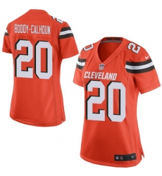 Women's Nike Cleveland Browns #20 Briean Boddy-Calhoun Game Orange Alternate NFL Jersey