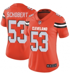 Women's Nike Cleveland Browns #53 Joe Schobert Elite Orange Alternate NFL Jersey