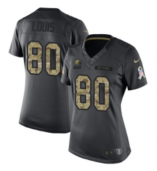 Women's Nike Cleveland Browns #80 Ricardo Louis Limited Black 2016 Salute to Service NFL Jersey