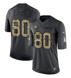 Youth Nike Cleveland Browns #80 Ricardo Louis Limited Black 2016 Salute to Service NFL Jersey