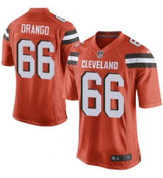 Men's Nike Cleveland Browns #66 Spencer Drango Game Orange Alternate NFL Jersey