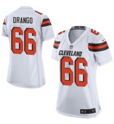 Women's Nike Cleveland Browns #66 Spencer Drango Game White NFL Jersey