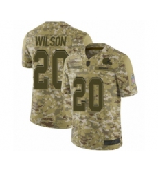 Men's Cleveland Browns #20 Howard Wilson Limited Camo 2018 Salute to Service Football Jersey