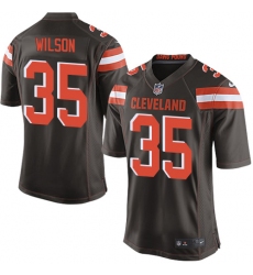 Men's Nike Cleveland Browns #35 Howard Wilson Game Brown Team Color NFL Jersey