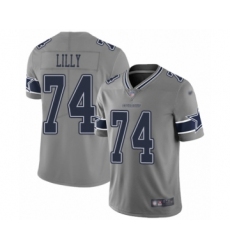 Men's Dallas Cowboys #74 Bob Lilly Limited Gray Inverted Legend Football Jersey