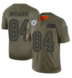 Youth Dallas Cowboys #84 Jay Novacek Limited Camo 2019 Salute to Service Football Jersey