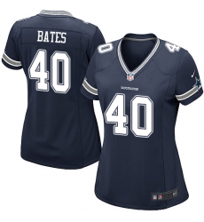 Women's Nike Dallas Cowboys #40 Bill Bates Game Navy Blue Team Color NFL Jersey