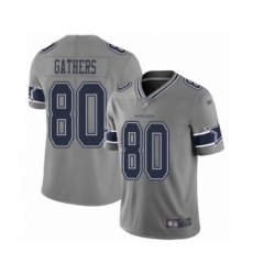 Men's Dallas Cowboys #80 Rico Gathers Limited Gray Inverted Legend Football Jersey