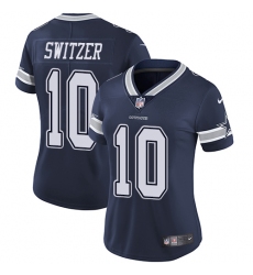 Women's Nike Dallas Cowboys #10 Ryan Switzer Elite Navy Blue Team Color NFL Jersey