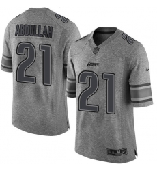 Men's Nike Detroit Lions #21 Ameer Abdullah Limited Gray Gridiron NFL Jersey