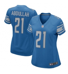 Women's Nike Detroit Lions #21 Ameer Abdullah Game Light Blue Team Color NFL Jersey
