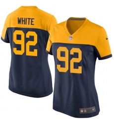 Women's Nike Green Bay Packers #92 Reggie White Game Navy Blue Alternate NFL Jersey