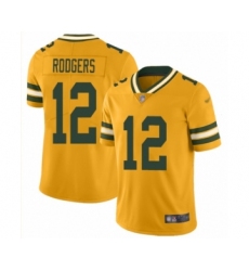 Women's Green Bay Packers #12 Aaron Rodgers Limited Gold Inverted Legend Football Jersey