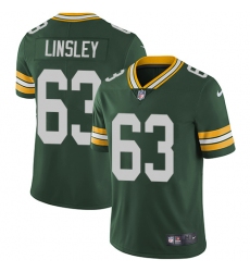Youth Nike Green Bay Packers #63 Corey Linsley Elite Green Team Color NFL Jersey