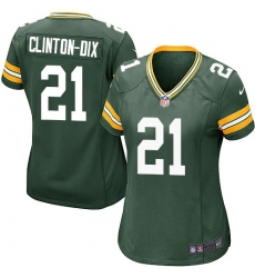 Women's Nike Green Bay Packers #21 Ha Ha Clinton-Dix Game Green Team Color NFL Jersey
