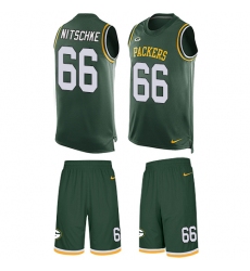 Men's Nike Green Bay Packers #66 Ray Nitschke Limited Green Tank Top Suit NFL Jersey