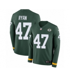 Men's Nike Green Bay Packers #47 Jake Ryan Limited Green Therma Long Sleeve NFL Jersey
