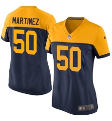 Women's Nike Green Bay Packers #50 Blake Martinez Game Navy Blue Alternate NFL Jersey