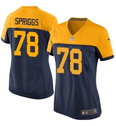 Women's Nike Green Bay Packers #78 Jason Spriggs Elite Navy Blue Alternate NFL Jersey