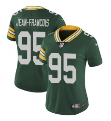 Women's Nike Green Bay Packers #95 Ricky Jean-Francois Elite Green Team Color NFL Jersey