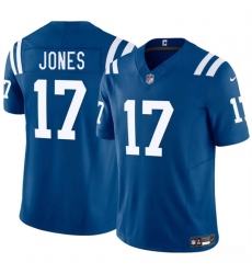 Men's Indianapolis Colts #17 Daniel Jones Blue 2025 F.U.S.E. Vapor Limited Football Stitched Jersey
