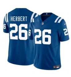 Men's Indianapolis Colts #26 Khalil Herbert Blue 2025 F.U.S.E. Vapor Limited Football Stitched Jersey