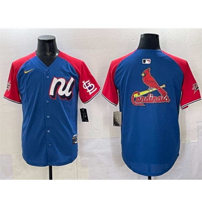 Men's National League St. Louis Cardinals Team Big Logo Blue Red Alternate 2025 All-Star Edition Limited Stitched Baseball Jersey