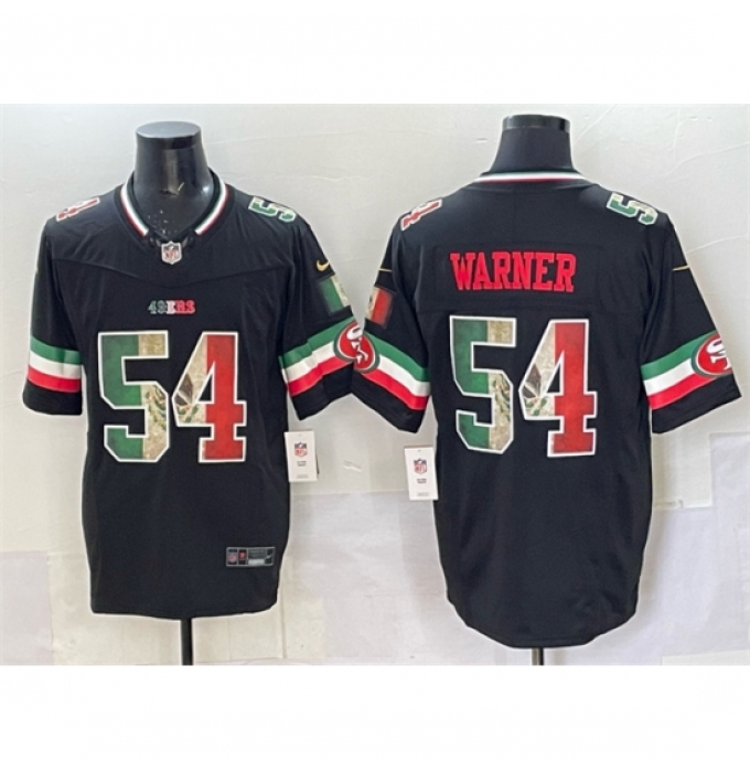 Women's Men's San Francisco 49ers #54 Fred Warner Black F.U.S.E. Mexico Vapor Limited Stitched Football Jersey