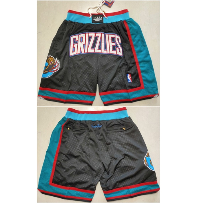 Men's Memphis Grizzlies Black Shorts (Run Small)