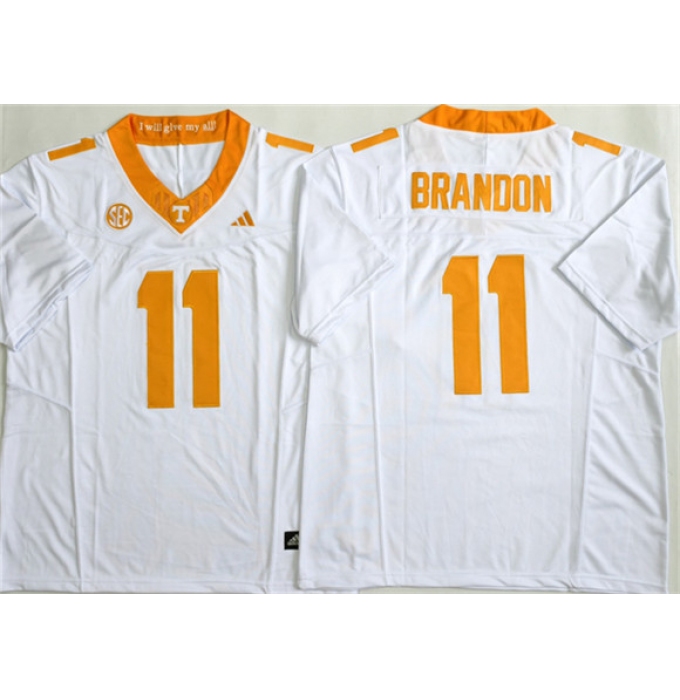 Men's Tennessee Volunteers #11 Faizon Brandon White 2026 F.U.S.E. Stitched Jersey