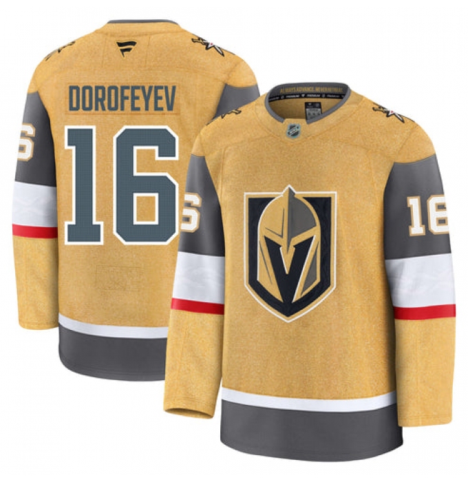 Men's Vegas Golden Knights #16 Pavel Dorofeyev Gold Home Authentic Jersey