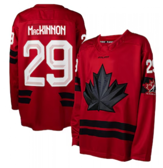 Youth Nathan MacKinnon #29 Red Hockey Canada 2026 Replica Jersey