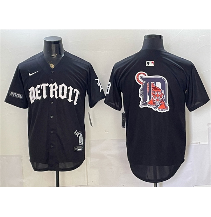 Men's Detroit Tigers Team Big Logo 2026 Black 'Motor Gothic Edition' Vapor Premier Limited Stitched Baseball Jersey